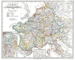 Historische Karte: EUROPA – Die REICHE der KAROLINGER um 850 (Plano) von Rockstuhl,  Harald, Spruner,  Karl von