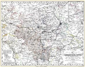 Historische Karte: Herzogtum Gotha 1858 (Plano) von Bär,  Joseph Christoph, Vogel,  Carl