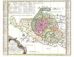 Historische Karte: Grafschaft STOLBERG 1757 (Plano). von Schenk,  Peter (der Jüngere), Zürner,  Adam Friedrich