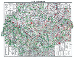 Historische Karte: LAND THÜRINGEN am 1. Januar 1929 von Rockstuhl,  Harald