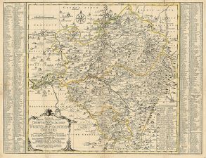 Historische Karte: VOGTLAND. Vogtländischer Kreis. Ämtern Plauen, Pausa, Voigtsberg sowie die Herrschaft Ascha 1758 (Plano) von Schenk,  Peter (der Jüngere), Zürner,  Adam Friedrich