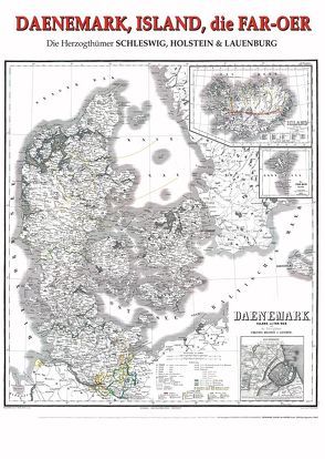 Historische Karte von DÄNEMARK, ISLAND, FAROER Inseln, 1858 [durchgesehen 1865] (Plano) von Graefe,  Carl, Haubold,  G., Rockstuhl,  Harald