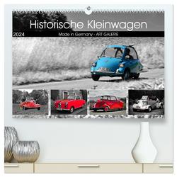 Historische Kleinwagen Made in Germany ART GALERIE (hochwertiger Premium Wandkalender 2024 DIN A2 quer), Kunstdruck in Hochglanz von Laue,  Ingo