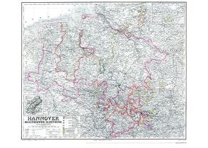 Historische Landkarte: Königreich HANNOVER, 1865 (plano) von Graefe,  Carl, Kiepert,  H., Kratz, Ohmann,  C