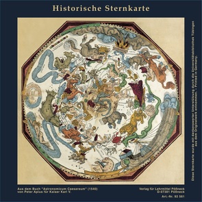 Historische Sternkarte 1540, Nördlicher Sternhimmel von Apianus,  Peter