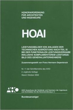 HOAI – Leistungsbilder von Anlagen der technischen Ausrüstung nach Teil IX bei der funktionalen Leistungsvergabe inklusive komplementärem Leistungsbild des Generalunternehmers von Depenbrock,  Franz Hermann HOAI – Leistungsbilder von Anlagen der technischen Ausrüstung nach Teil IX bei der funktionalen Leistungsvergabe inklusive komplementärem Leistungsbild des Generalunternehmers von Depenbrock,  Franz Hermann