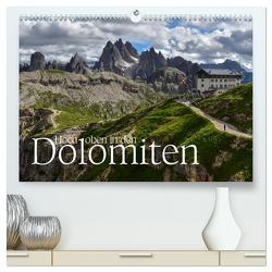 Hoch oben in den DOLOMITEN (hochwertiger Premium Wandkalender 2024 DIN A2 quer), Kunstdruck in Hochglanz von Barig,  Joachim