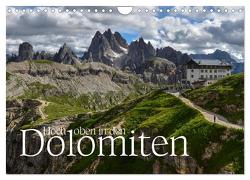 Hoch oben in den DOLOMITEN (Wandkalender 2024 DIN A4 quer), CALVENDO Monatskalender von Barig,  Joachim