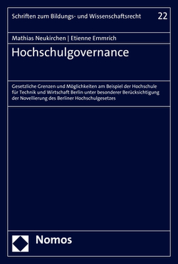 Hochschulgovernance von Emmrich,  Etienne, Neukirchen,  Mathias