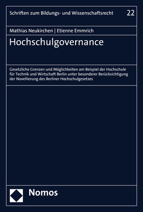 Hochschulgovernance von Emmrich,  Etienne, Neukirchen,  Mathias