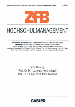 Hochschulmanagement von Albach,  Horst, Mertens,  Peter