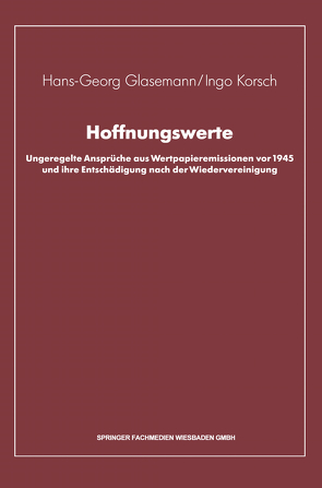 Hoffnungswerte von Glasemann,  Hans-Georg, Korsch,  Ingo