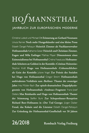 Hofmannsthal Jahrbuch zur Europäischen Moderne von Bergengruen,  Maximilian, Honold,  Alexander, Neumann,  Gerhard, Renner,  Ursula, Schnitzler,  Günter, Wunberg,  Gotthart