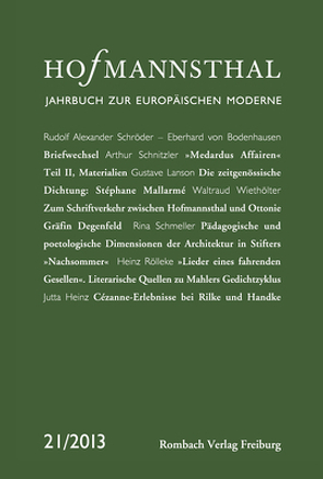 Hofmannsthal Jahrbuch zur Europäischen Moderne von Bergengruen,  Maximilian, Neumann,  Gerhard, Renner,  Ursula, Schnitzler,  Günter, Wunberg,  Gotthart