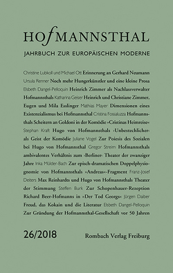 Hofmannsthal Jahrbuch zur Europäischen Moderne von Bergengruen,  Maximilian, Honold,  Alexander, Neumann,  Gerhard, Renner,  Ursula, Schnitzler,  Günter, Wunberg,  Gotthart