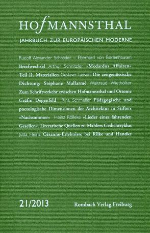 Hofmannsthal Jahrbuch zur Europäischen Moderne von Bergengruen,  Maximilian, Neumann,  Gerhard, Renner,  Ursula, Schnitzler,  Günter, Wunberg,  Gotthart