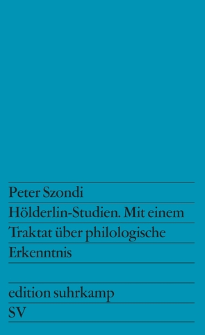 Hölderlin-Studien von Szondi,  Peter