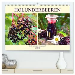 Holunderbeeren. Uralt, schön und sooo gesund! (hochwertiger Premium Wandkalender 2024 DIN A2 quer), Kunstdruck in Hochglanz von Hurley,  Rose