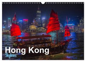 Hong Kong – Skylines (Wandkalender 2024 DIN A3 quer), CALVENDO Monatskalender von Michelis,  Jakob