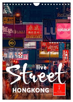 Hongkong Street live (Wandkalender 2024 DIN A4 hoch), CALVENDO Monatskalender von Roder,  Peter