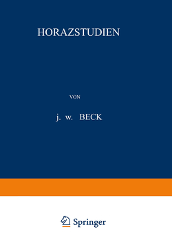 Horazstudien von Beck,  J.W.