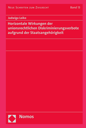 Horizontale Wirkungen der unionsrechtlichen Diskriminierungsverbote aufgrund der Staatsangehörigkeit von Loiko,  Jadwiga