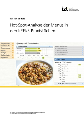 Hot-Spot-Analyse der Menüs in den KEEKS-Praxisküchen von Scharp,  Michael