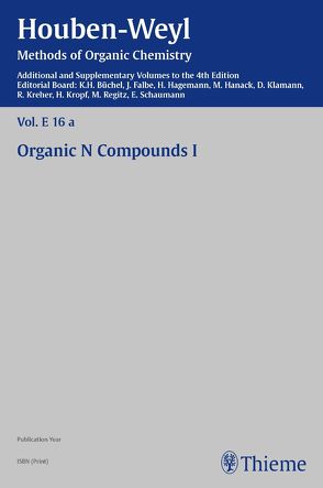 Houben-Weyl Methods of Organic Chemistry Vol. E 16a, 4th Edition Supplement von Andree,  R., Büchel,  Karl Heinz, Doser,  Karlheinz, Ellinghaus,  Luise, Engel,  A.