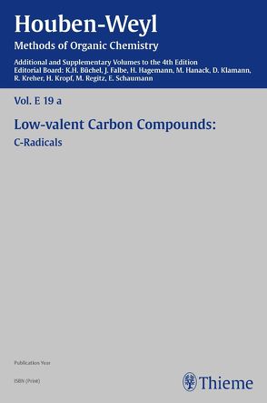 Houben-Weyl Methods of Organic Chemistry Vol. E 19a, 4th Edition Supplement von Büchel,  Karl Heinz, Falbe,  Jürgen, Fiedler,  H., Ghosez-Giese,  Anne, Giese,  Bernd