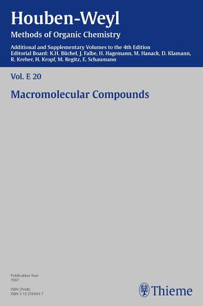 Houben-Weyl Methods of Organic Chemistry Vol. E 20, 4th Edition Supplement von Adolphs,  P., Alberts,  H., Bachem,  H., Bartl,  Herbert, Bieringer,  H.