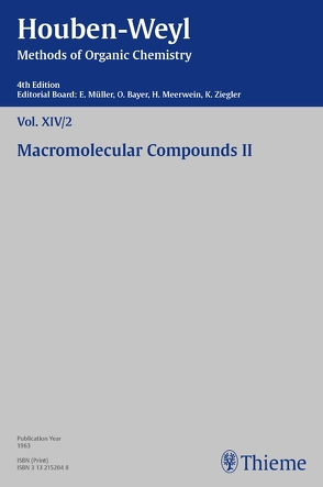 Houben-Weyl Methods of Organic Chemistry Vol. XIV/2, 4th Edition von Herlinger,  Heinz, Müller,  Peter, Müller-Dolezal,  Heidi, Söll,  Hanna, Stoltz,  Renate