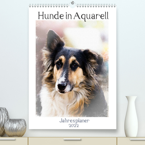 Hunde in Aquarell – Jahresplaner (Premium, hochwertiger DIN A2 Wandkalender 2022, Kunstdruck in Hochglanz) von Teßen,  Sonja