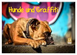 Hunde und Graffiti (Wandkalender 2024 DIN A2 quer), CALVENDO Monatskalender von Janetzek,  Yvonne