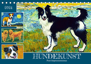 Hundekunst (Tischkalender 2024 DIN A5 quer), CALVENDO Monatskalender von Löwer,  Sabine