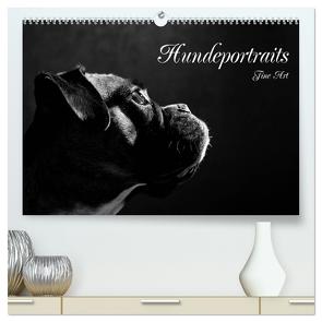 Hundeportraits Fine Art (hochwertiger Premium Wandkalender 2024 DIN A2 quer), Kunstdruck in Hochglanz von Behr,  Jana