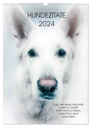 Hundezitate 2024 (Wandkalender 2024 DIN A3 hoch), CALVENDO Monatskalender von dogmoves,  dogmoves