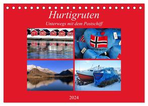 Hurtigruten – Unterwegs mit dem Postschiff (Tischkalender 2024 DIN A5 quer), CALVENDO Monatskalender von Thauwald,  Pia