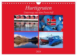 Hurtigruten – Unterwegs mit dem Postschiff (Wandkalender 2024 DIN A4 quer), CALVENDO Monatskalender von Thauwald,  Pia