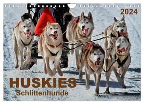 Huskies – Schlittenhunde (Wandkalender 2024 DIN A4 quer), CALVENDO Monatskalender von Roder,  Peter