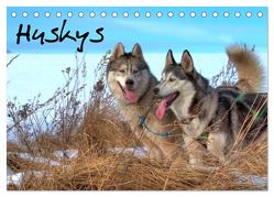 Huskys (Tischkalender 2024 DIN A5 quer), CALVENDO Monatskalender von Kalanke,  Jens