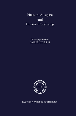 Husserl-Ausgabe und Husserl-Forschung von IJsseling,  J.C.