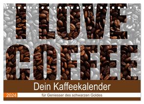 I Love Coffee – Dein Kaffeekalender für Geniesser des schwarzen Goldes (Tischkalender 2024 DIN A5 quer), CALVENDO Monatskalender von Widerstein - SteWi.info,  Stefan