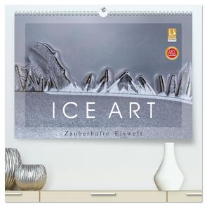 ICE ART – Zauberhafte Eiswelt (hochwertiger Premium Wandkalender 2024 DIN A2 quer), Kunstdruck in Hochglanz von Pechmann,  Reiner