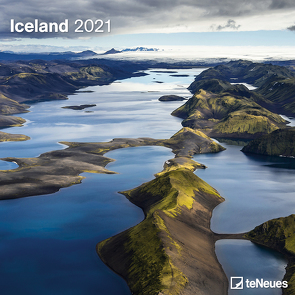 Iceland 2021 – Wand-Kalender – Broschüren-Kalender – 30×30 – 30×60 geöffnet – Reise-Kalender