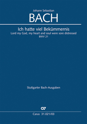 Ich hatte viel Bekümmernis (Klavierauszug) von Bach,  Johann Sebastian