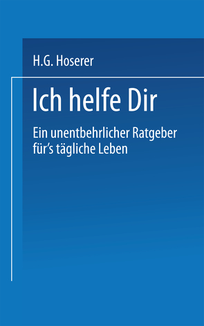 Ich Helfe Dir von Hoserer,  H.G.