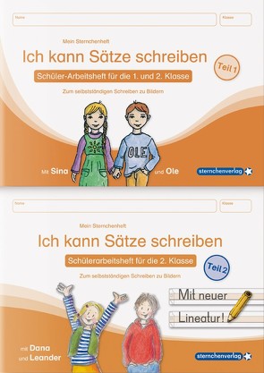 Ich kann Sätze schreiben Teil 1 und 2 im Set – Schülerarbeitshefte für die 1. und 2. Klasse von Langhans,  Katrin