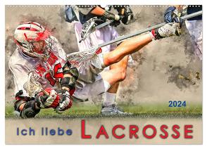 Ich liebe Lacrosse (Wandkalender 2024 DIN A2 quer), CALVENDO Monatskalender von Roder,  Peter