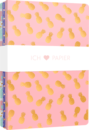 Ich liebe Papier – 3 Notizhefte DIN A4