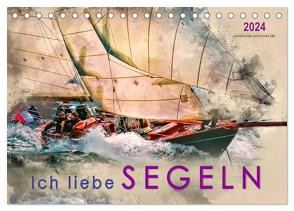 Ich liebe Segeln (Tischkalender 2024 DIN A5 quer), CALVENDO Monatskalender von Roder,  Peter